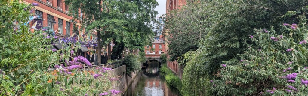 Canal view through Manchester’s Gay Village