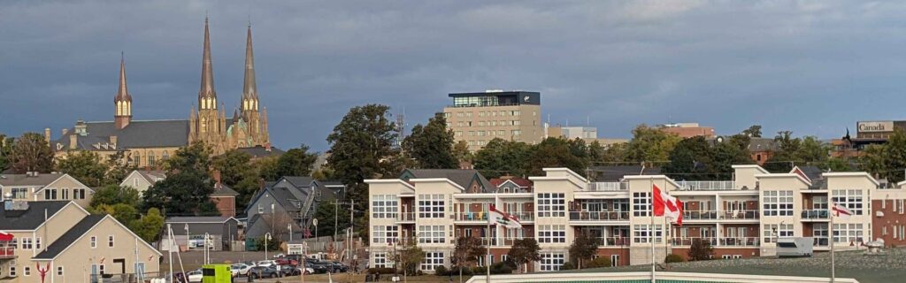 Charlottetown skyline with cathedral spires