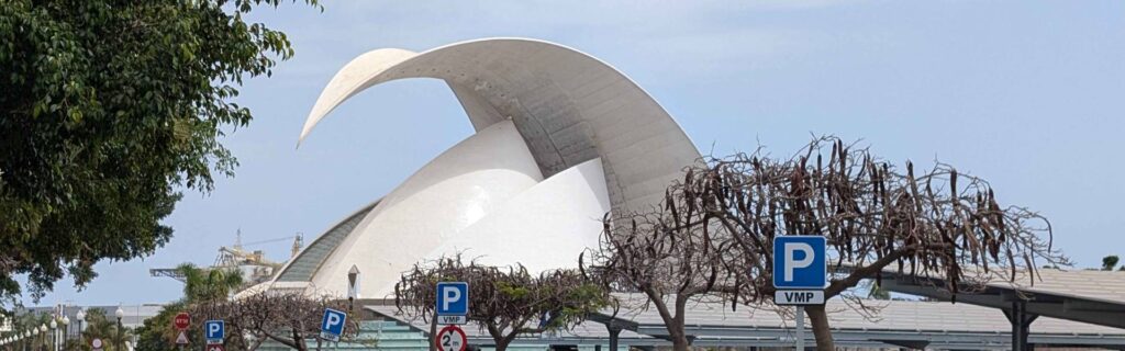 Auditorio de Tenerife Adan Martin with its sweeping modern design.